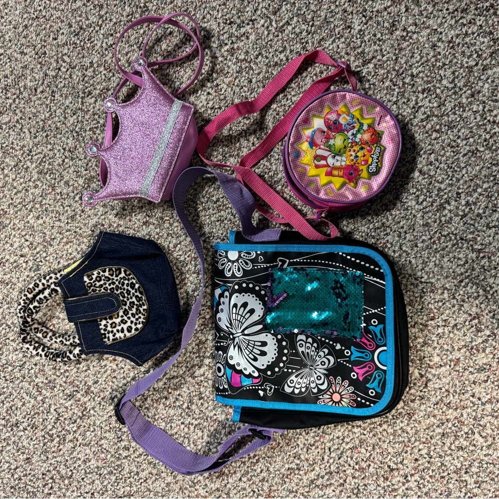 Girls variety purses.